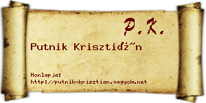 Putnik Krisztián névjegykártya